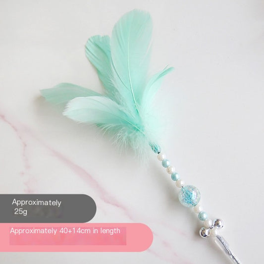 Feather Cat Teaser Wand with Bell